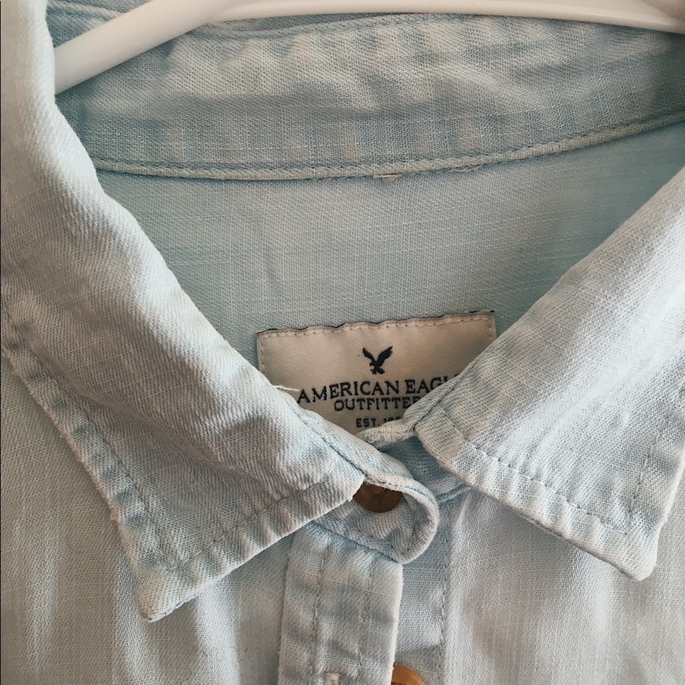 Light wash denim long sleeve